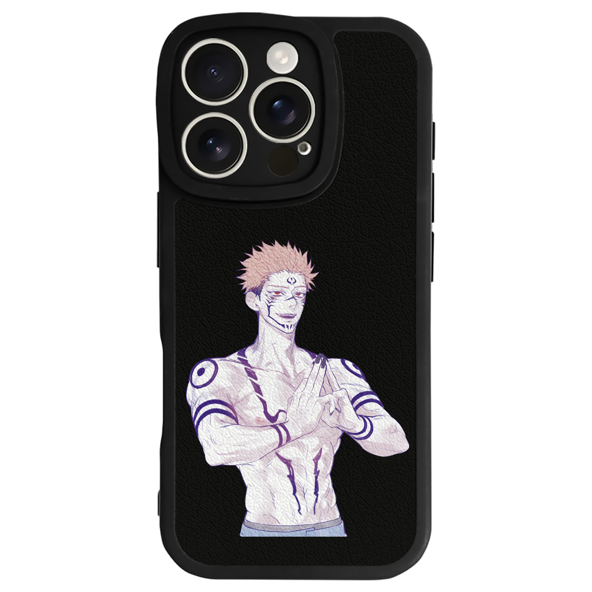 （画像用） 呪術廻戦 Jujutsu Kaisen 【iPhone 16シリーズ対応】シリコンスマホケース（レザー調） 材質：シリコン